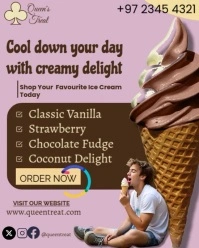 ICE CREAM FLYER VIDEO Instagram Portrait template
