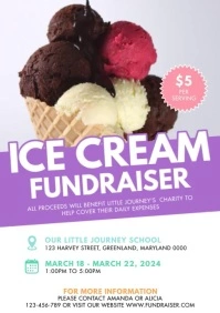 Ice Cream Fundraiser A4 template