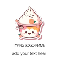 White Ice Cream Logo Logo Template
