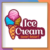 Ice Cream Logo Logotipo template