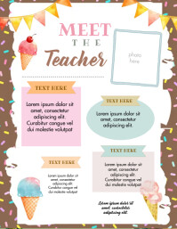 Ice cream meet the teacher template Volantino (US Letter)