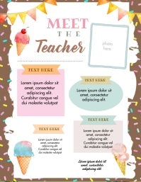 Ice cream meet the teacher template Folder (US Letter)