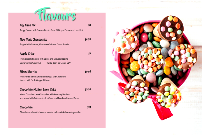 Ice cream Menu 3 Poster template