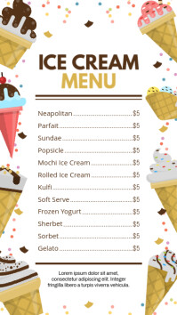 ice cream menu Instagram 快拍 template