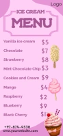 Ice cream menu Snapchat-Geofilter template