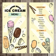 Ice Cream Menu Instagram 帖子 template