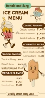 Ice cream menu Snapchat-Geofilter template
