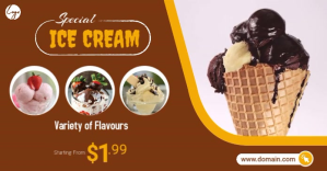 Ice Cream Offer Изображение, которым поделились на Facebook template