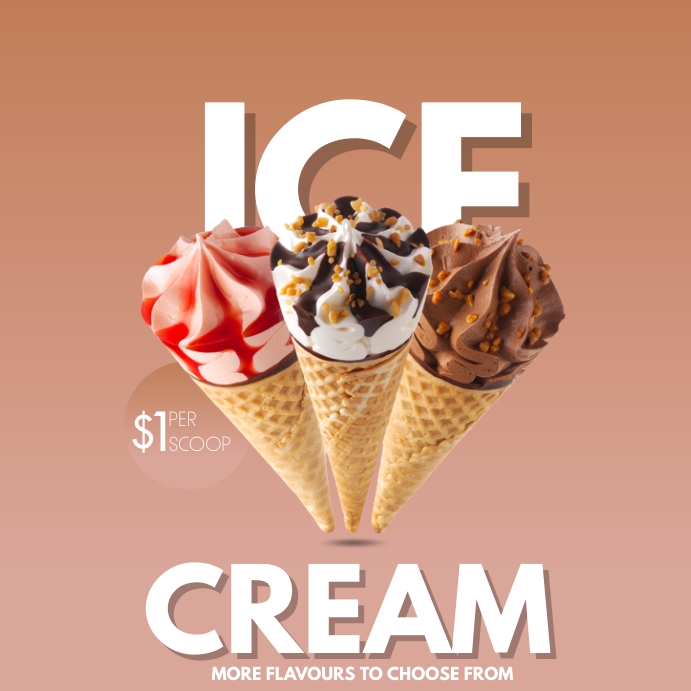 ICE CREAM PALOUR DISCOUNT SALE Instagram Post template