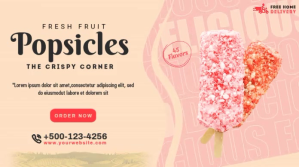 Ice Cream Parlor Twitter Post Design Wpis na Twittera template