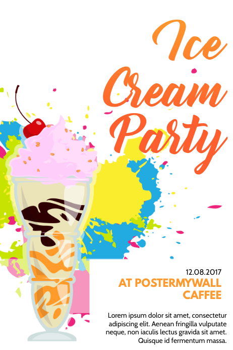 Image 6 for Ice Cream Party Flyer Template