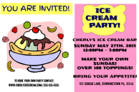 Weiß ICE CREAM PARTY Poster Template