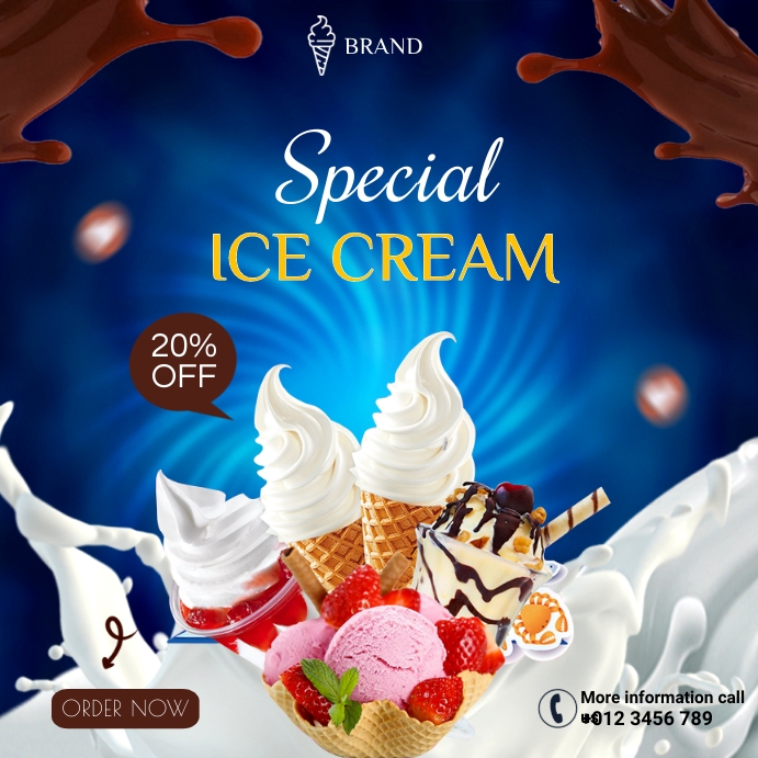 ICE CREAM PARTY TEMPLATE Iphosti le-Instagram