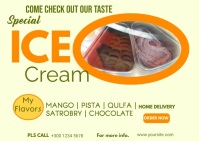 Ice cream postcard(2) Postkort template