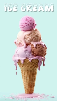 ICE CREAM POSTER Instagram Story template