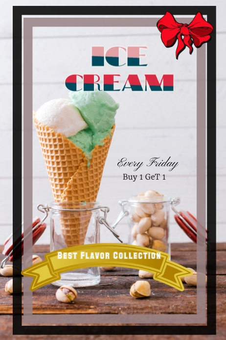 Ice cream Poster Template | PosterMyWall