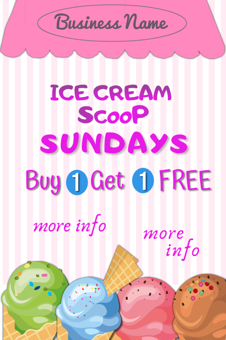 Ice Cream Poster Templat | PosterMyWall
