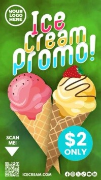 Ice Cream Promotion Flyer Template Instagram Story