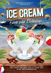 Ice cream sale A4 template