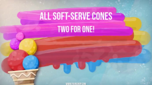 ICE CREAM SHOP Digital Display (16:9) template