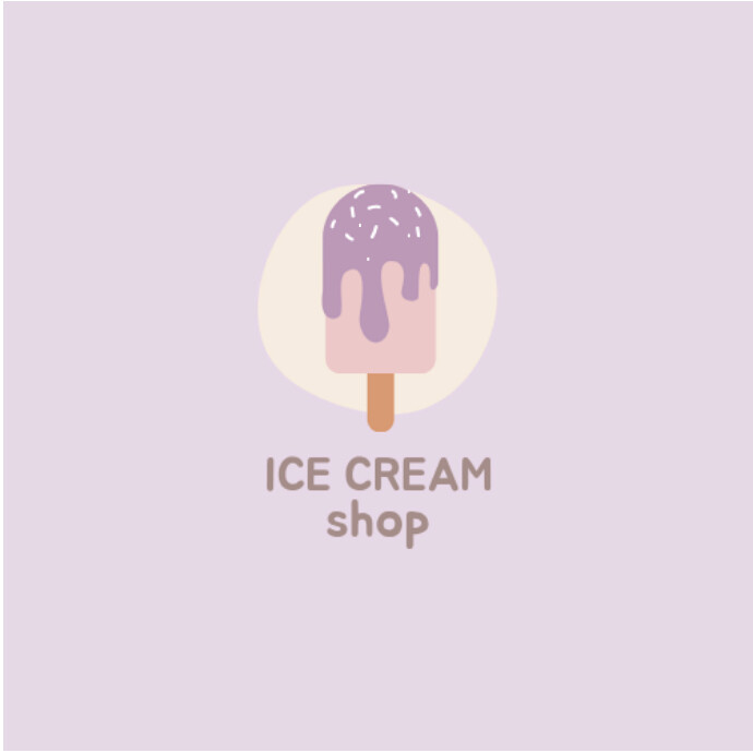 Ice cream shop logo template