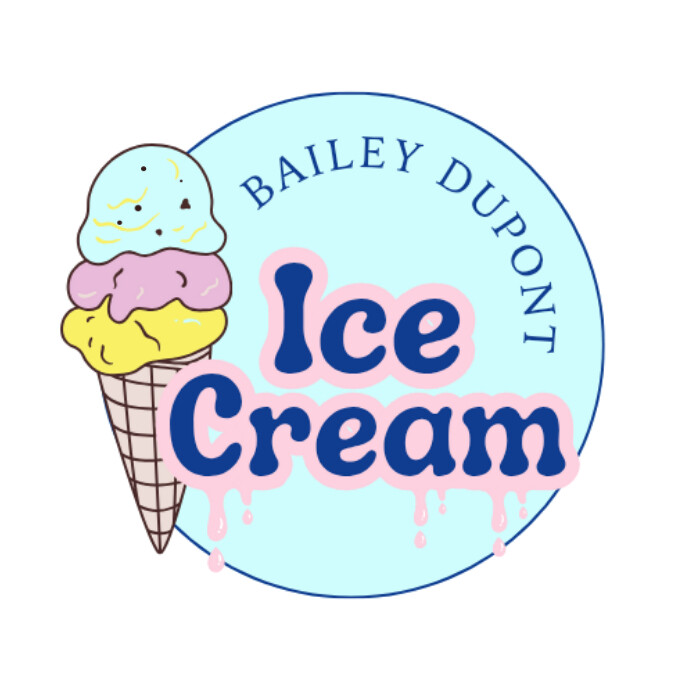 Ice cream shop logo template