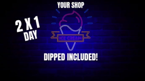 ICE CREAM SHOP VIDEO Digitalt display (16:9) template