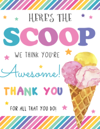 Ice Cream Sign Flyer (US-Letter) template