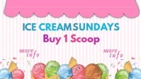 Ice Cream Slidesho Facebook Cover Video (16:9) template