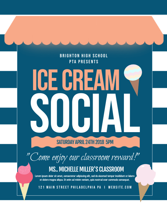 ice cream social Template PosterMyWall ice cream social Template PosterMyWall