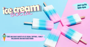 Bleu Ice Cream Social Facebook Shared Image Template