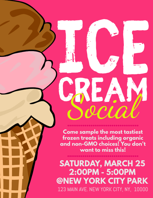 Ice Cream Social Template PosterMyWall