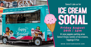 Ice cream social Facebook begivenhed cover template