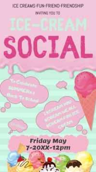 ICE -CREAM SOCIAL digital display Umbukiso Wedijithali (9:16) template