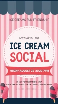 Ice Cream Social Dynamic Display Board template