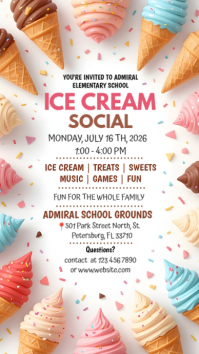Wit Ice Cream Social Event Instagram Story Template