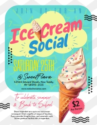 Ice Cream Social Flyer (us Letter) template