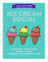 1 430 Ice Cream Social Customizable Design Templates