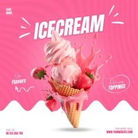 Ice Cream Social Media Instagram Post Instagram-bericht template