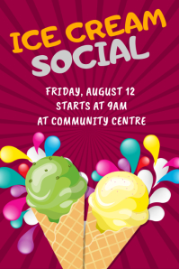 1 430 Ice Cream Social Customizable Design Templates