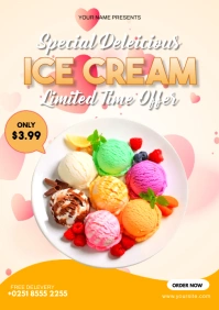 Ice cream special A5 template