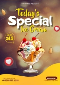 Ice cream special A5 template