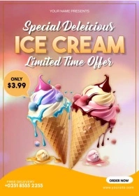 Ice cream special A5 template
