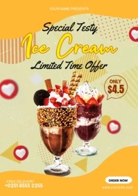 Ice cream special A5 template