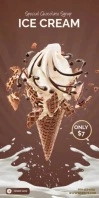 Ice Cream Special Rollbanner 3 stopy × 6 stóp template