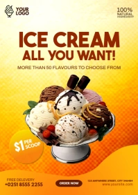 Ice cream special A5 template