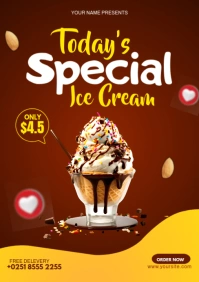 Ice cream special A5 template