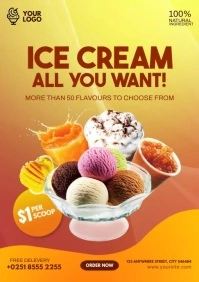 Ice cream special A5 template
