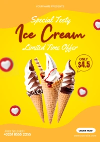 Ice cream special A5 template