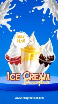 Ice Cream Sundae Instagram Story template